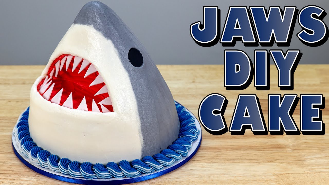 Shark Birthday Cake Tutorial - YouTube