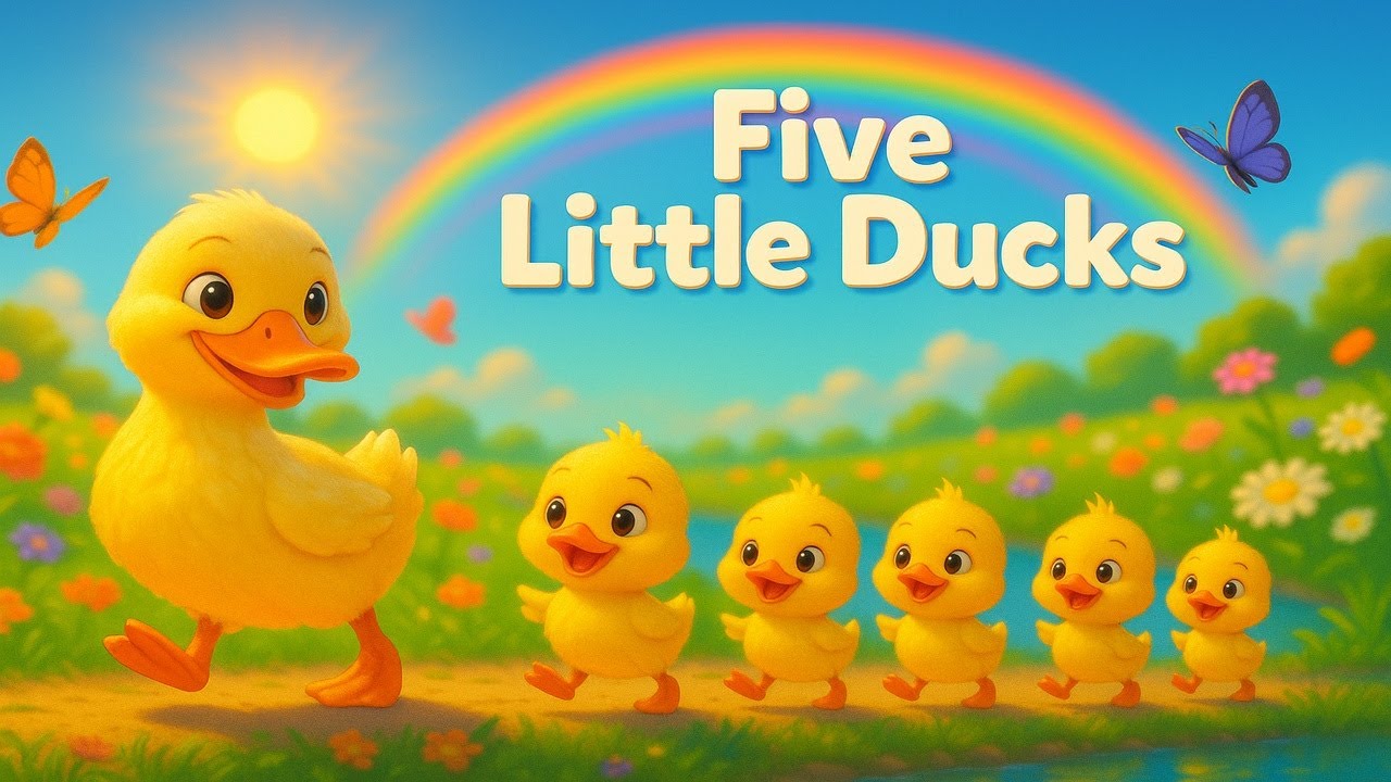 Five Little Ducks | Learn to Count to Five – Fun Kids Music Video