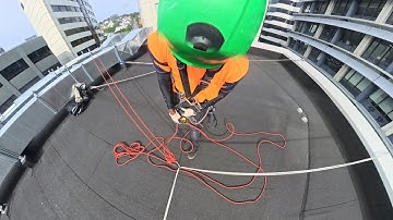 ROPE ACCESS; RIGGING WITH BUNNY EAR    AND DOUBLE DEVIATION.. WATCH