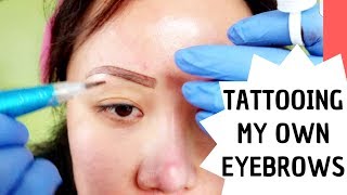 [Self Tattoo][After Care][Healing Process] I Tattooed My Own Eyebrows.셀프 눈썹 문신