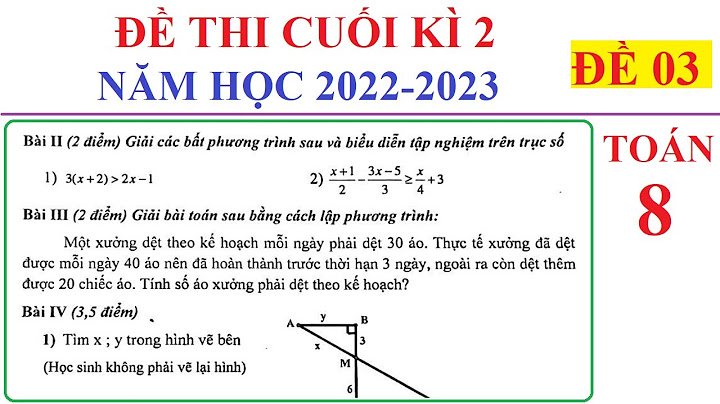 Giải đề cương toán lớp 8 học kì 2 năm 2024