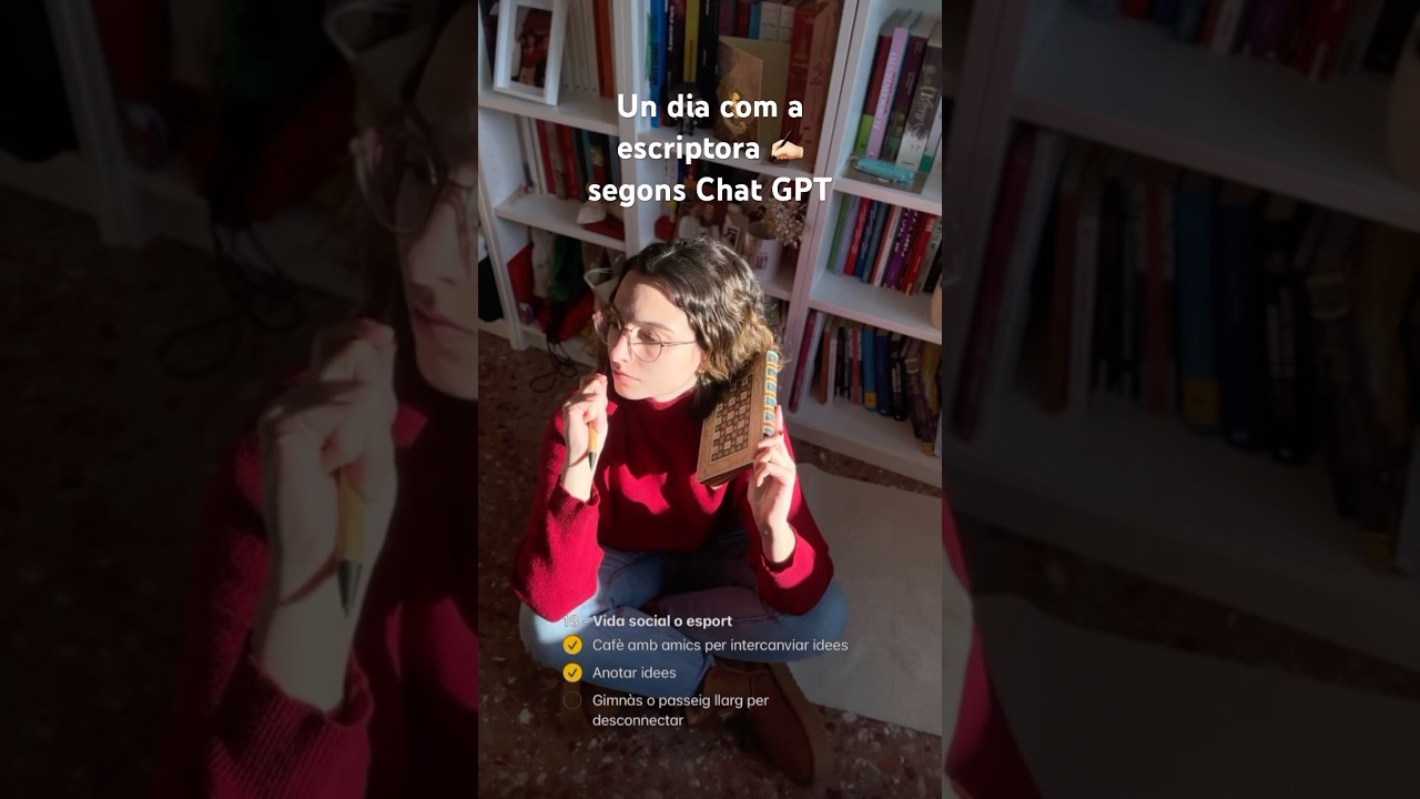 Un dia com a escriptora segons Chat GPT✍🏻 #booktube #català
