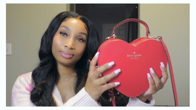KATE SPADE LOVE SHACK HEART CROSSBODY BAG - First Impressions What Fits  Inside Mod Shots Review 