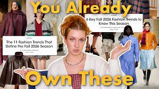 Fall 2026 Fashion Trends You Probably Already Own
