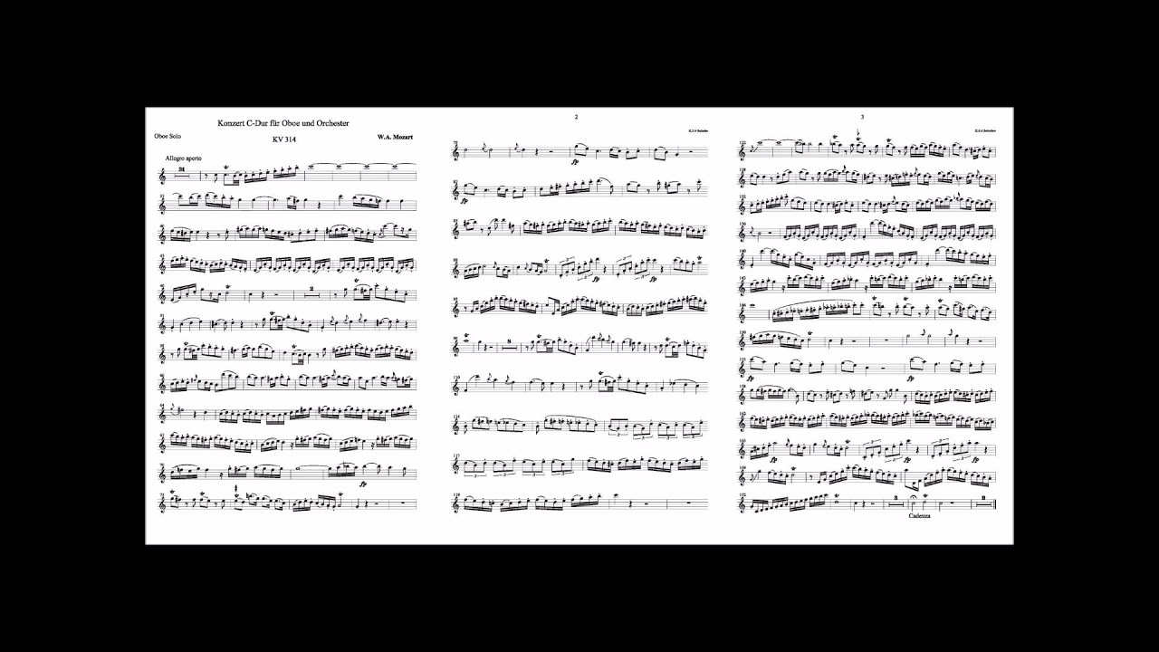 Minus One Music - 1er mov. Mozart Oboe Concierto DoM