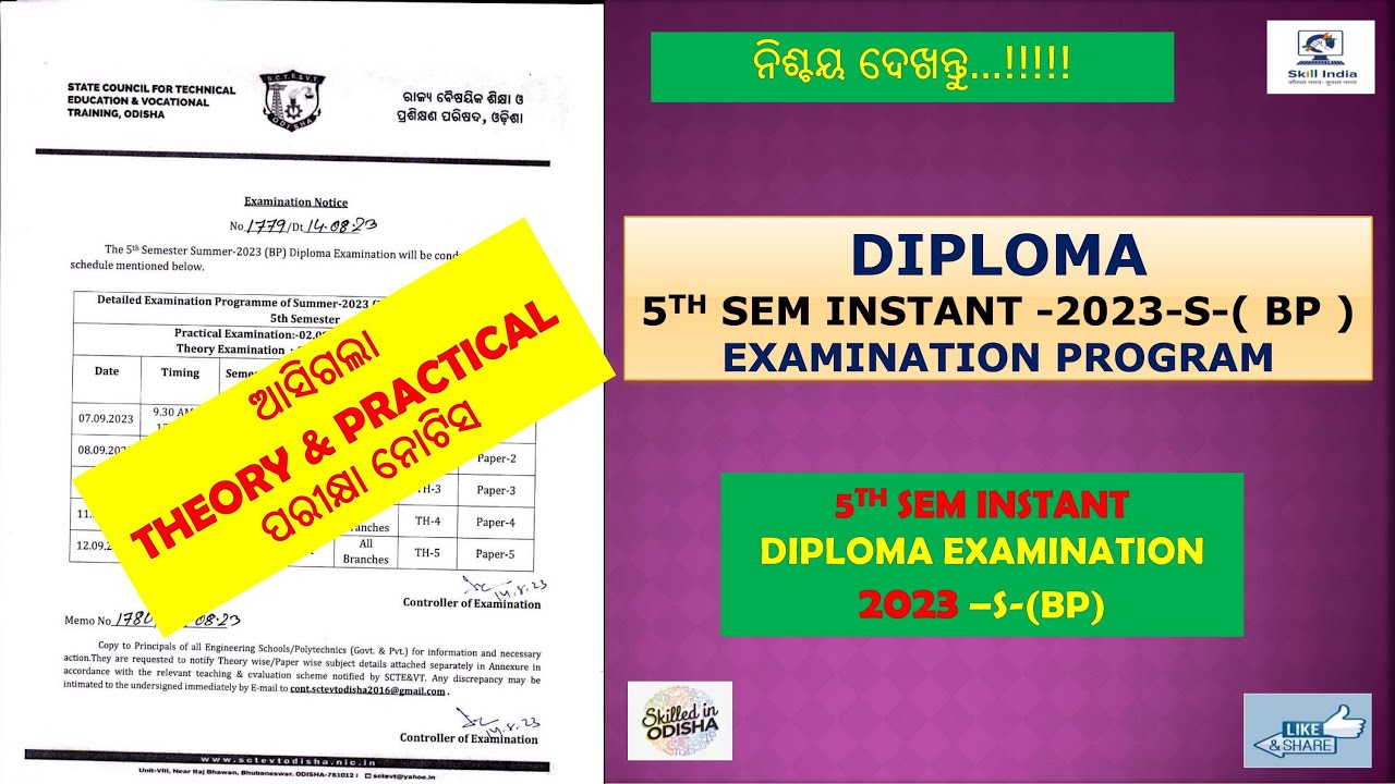 5th SEM-2023-S Instant Examination program - YouTube