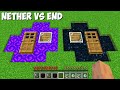 HOUSE UNDER NETHER VS HOUSE UNDER END PORTAL in Minecraft ! WHICH HOUSE IS BETTER ?