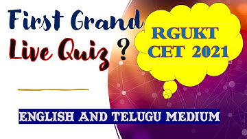 First Grand Quiz | AP RGUKT CET 2021 | AP IIIT | Maths -Physics - Chemistry | 60 Question