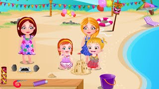 Baby making sand castle in beach | Baby Hazel Beach Party | Fun beach party game for kids. screenshot 3