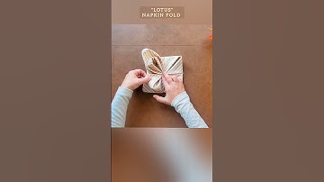 Lotus Napkin Folding Idea/ How to  Fold Napkin Tutorial/ Easy Napkin/ Table Decor #decorationidea