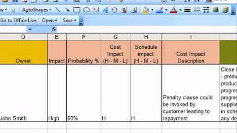 An example of Risk Register:  how to create a risk register using excel - Geezwild