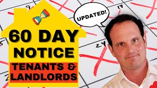 UPDATED! 60 Day Notice to Vacate - Notice to Terminate Tenancy for tenants and landlords