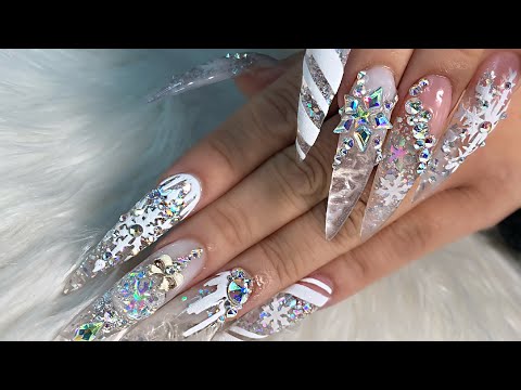 silver-winter-ice-nails-|-ornament-&-cracked-ice-nail-effect-on-nail-tips