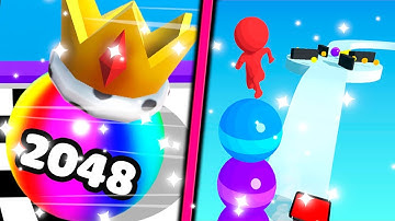 Stack Rider Vs Ball Merge 2048 All Levels Android iOS Gameplay Walkthrough 4K Nr 45