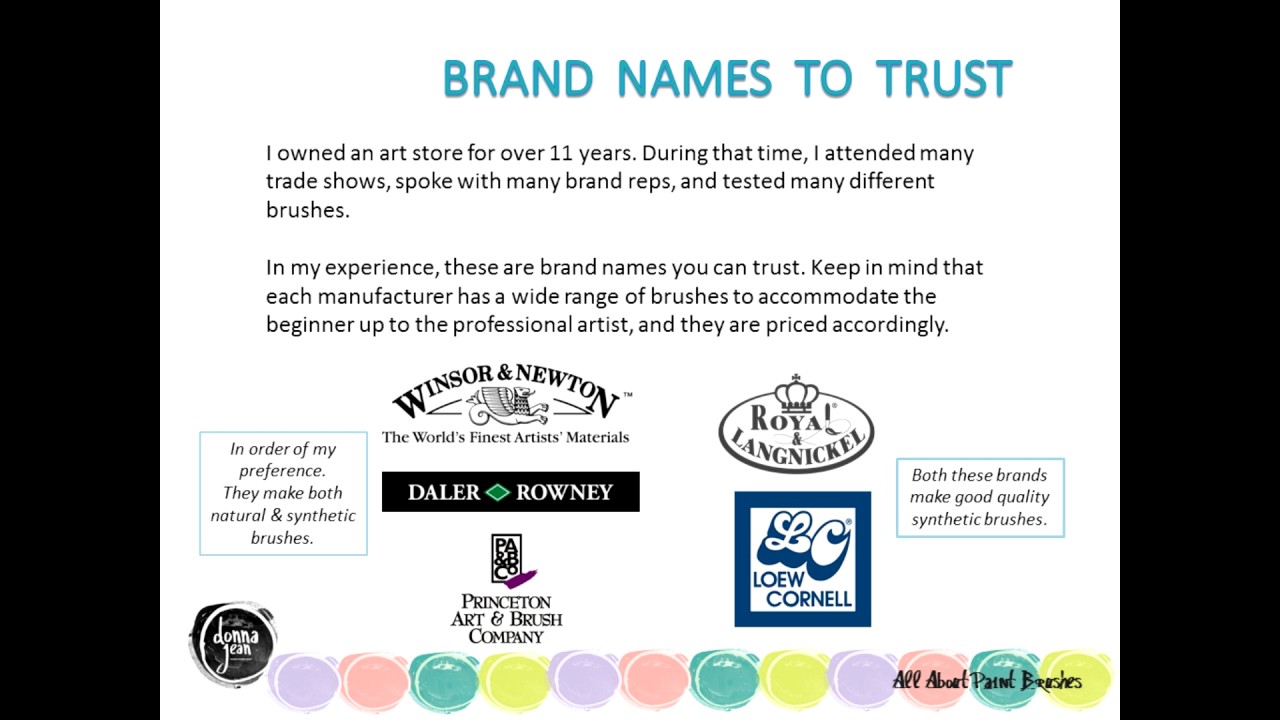 Brand Names to Trust YouTube
