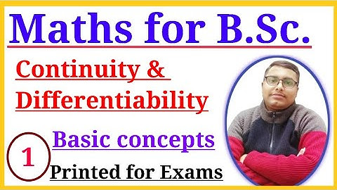 BSc maths part 2 | Math BSc Second year | Continuity & Differentiability | Real analysis | R k singh