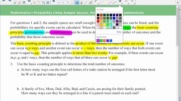 U7 L4 Probability Using Sample Spaces, Permutations, and Combinations