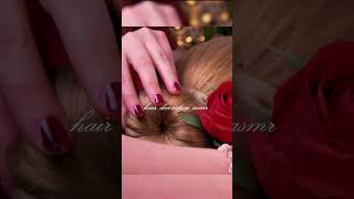 ASMR Adorning Hair With Roses #asmrhairbrushing #asmrhairplay