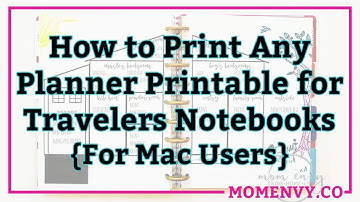 How to Print Any Planner Insert for Any Size TN (Travelers Notebook)