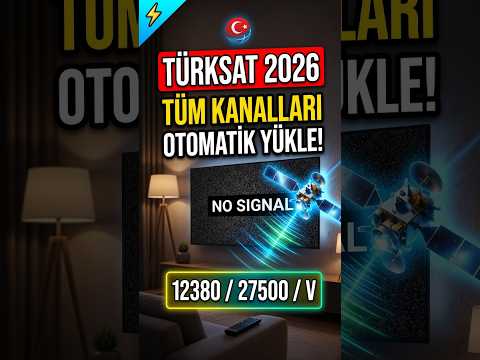 Türksat Tüm Kanalları Otomatik Yükleme! 📺 (2026 Güncel) #shorts #türksat #kanal #kurulum #tv #uydu