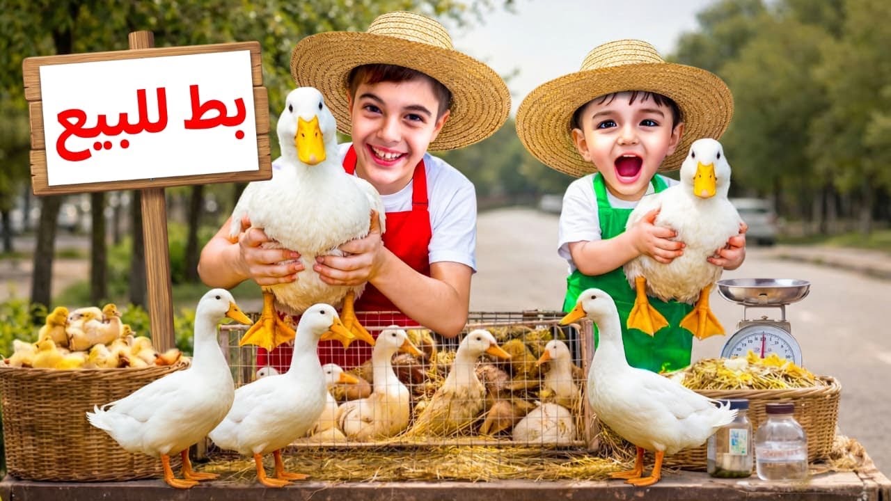 خلودة وكموتة اشتغلوا بياعين بط 😱اشتروا بط وباعوا بالشارع!