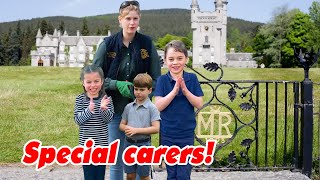 Lady Louise Windsor looking after George, Charlotte, Louis helping Kate while they were at Balmoral