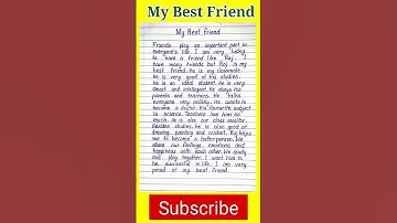 my best friend / essay on my best friend #essay #myfriend #shorts #yt