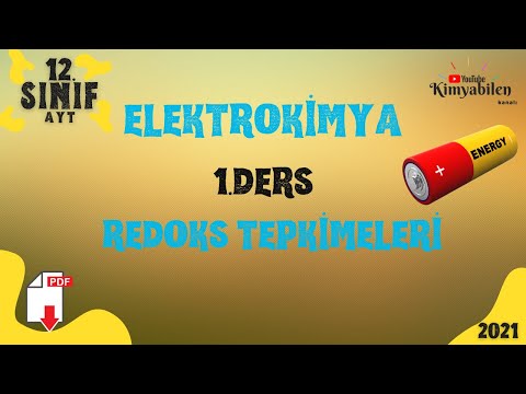 ELEKTROKİMYA - REDOKS TEPKİMELERİ VE DENKLEŞTİRME - 12 KİMYA - AYT KİMYA