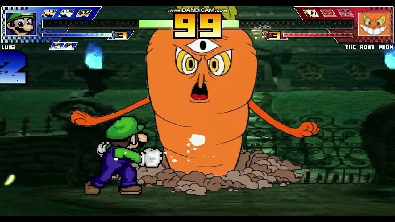 Mugen Luigi And His Edits vs Cuphead Bosses