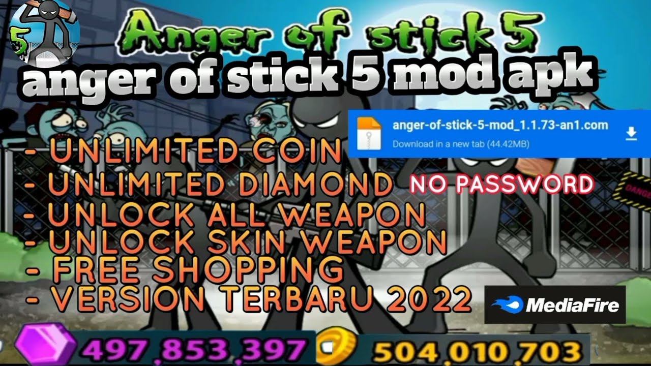Download Anger Of Stick 5 Mod Apk V 1.1.73 No