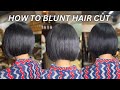 How to blunt hair cut for beginners  step by step  tutorial  haircut hairstyle trending hair