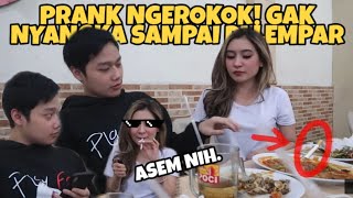 PRANK NGEROKOK DEPAN PACAR!! TATA SAMPAI MARAH BESAR!!