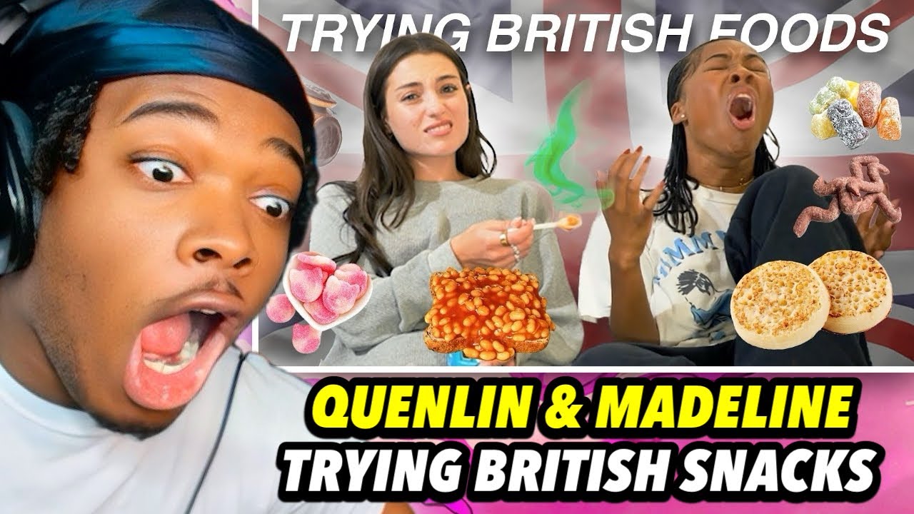 КВЕНЛИН БЛЭКВЕЛЛ ПРОБУЕТ БРИТАНСКИЕ ЗАКУСКИ ПРИ УЧАСТИИ МАДЕЛИН АРГИ
