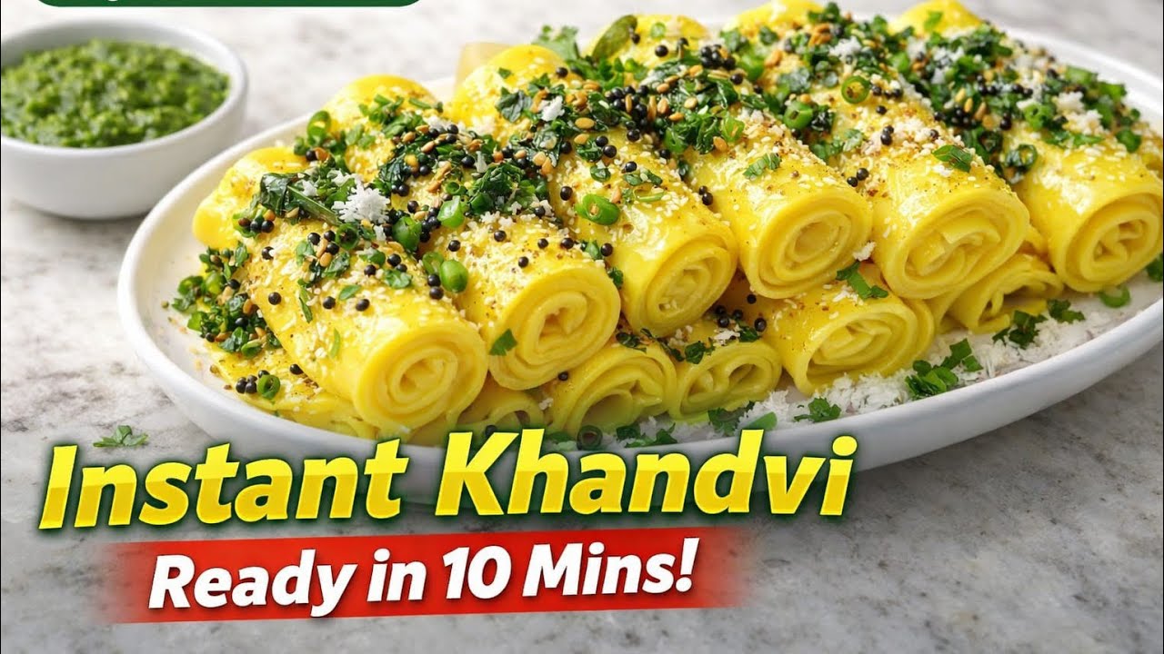 कुकर में बनाओ कागज़ जैसी पतली खांडवी | Instant Khandvi in Cooker🔥|Bijal's Kitchen 💖|