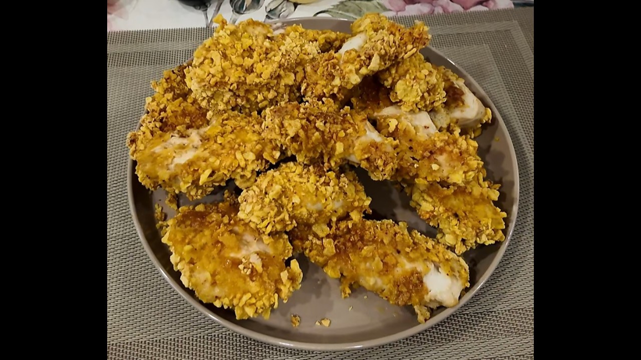 Куриные крылышки гриль, наггетсы и картофель по-деревенски