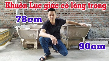 Khuôn chậu Composite Lục giác 78cm và 90cm có lòng trong