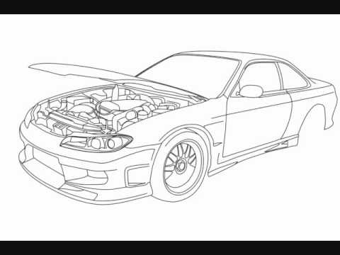 Gtr Kleurplaat How To Draw A Nissan Gt R Drawingforall Net