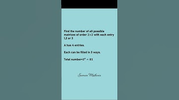 CUET Question 1 Matrices Class 12 Mathematics #youtubeshorts