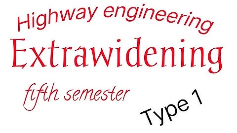 Highway engineering extrawidening type 1, numerical