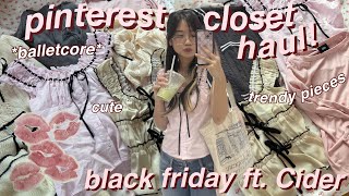 🩰📦 HUGE BLACK FRIDAY HAUL ft.cider | coquette, balletcore, y2k inspired trendy clothes *fall/winter* screenshot 2
