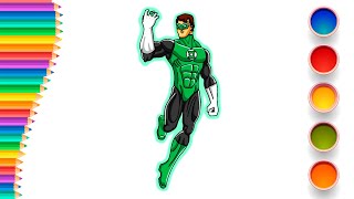How to Draw Green Lantern | Easy Step-by-Step Tutorial for Kids | DC Comics
