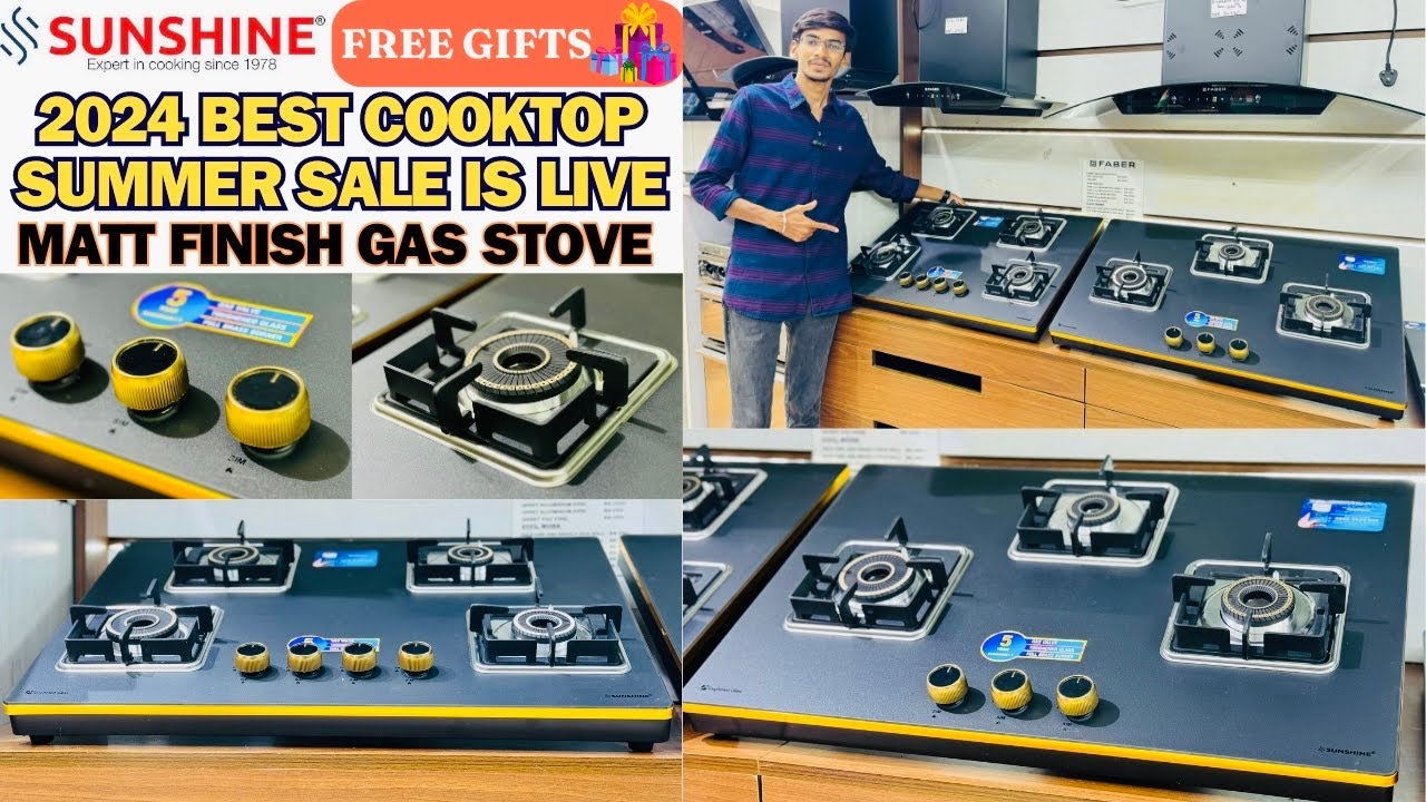 SUNSHINE BEST GAS STOVE 2024 HOB LOOK GAS STOVE MATT FINISH COOKTOP