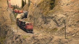 Thompson River Canyon ( Canadian National Railway) - N scale trains - Great Model RailRoad - PoathTV