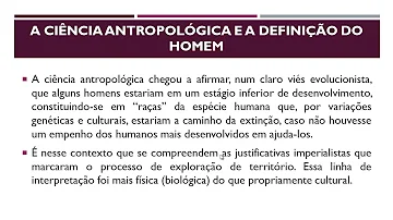 Como a antropologia define o homem?