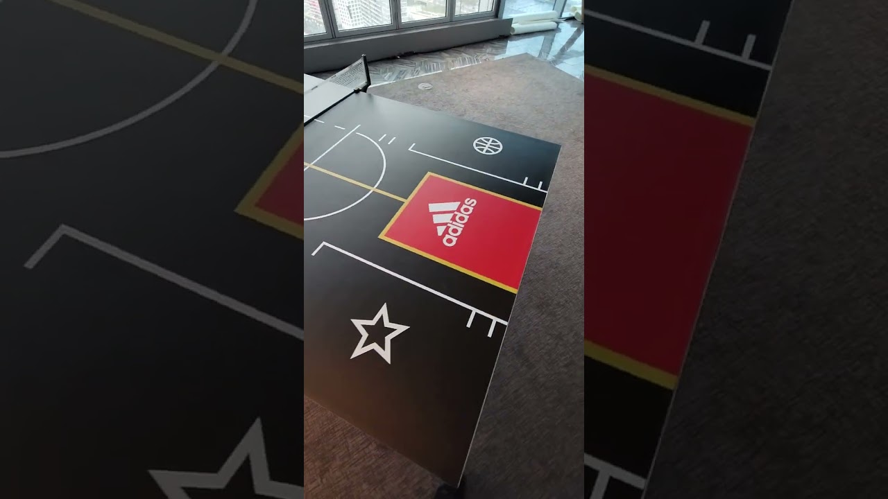 Custom Branded Ping Pong Table Rentals (Adidas) by Castle Party Rental Chicago