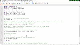 【Python OPENCV】mouse drawing circles and text