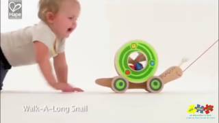 Snail Pull & Play Shape Sorter Hape Toys from who what why