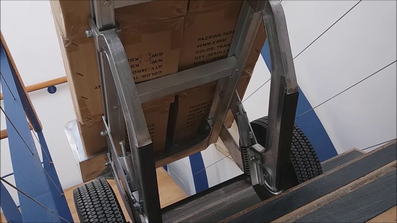 Zero hand truck on stairs - YouTube