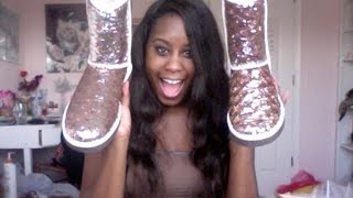 champagne sequin uggs