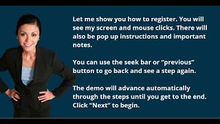Quick demo on how to register
